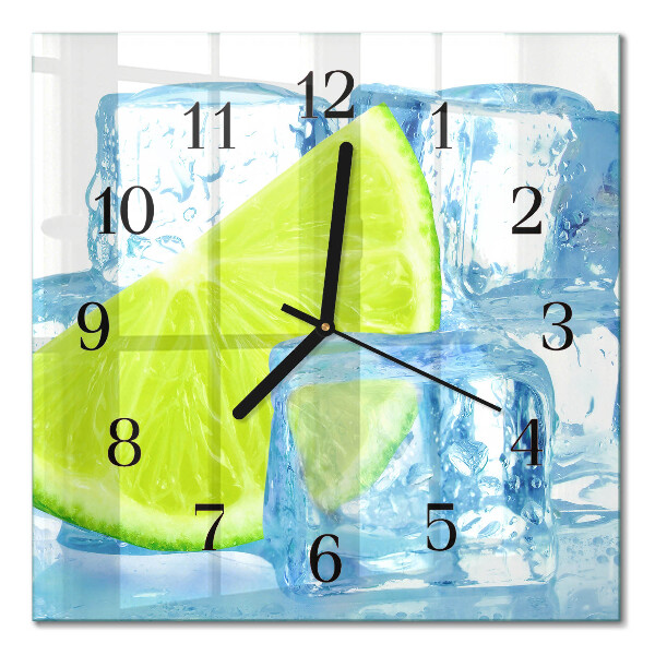 Horloge murale carrée Glace au citron vert