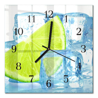 Horloge murale carrée Glace au citron vert