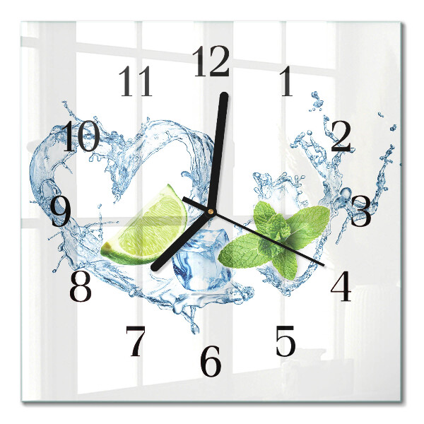 Horloge murale carrée Menthe