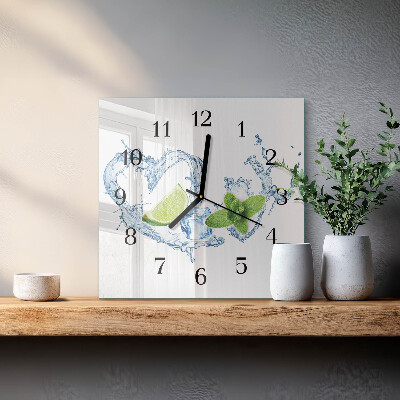 Horloge murale carrée Menthe