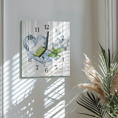 Horloge murale carrée Menthe