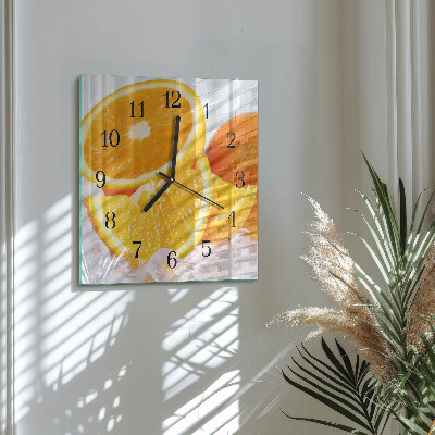 Horloge murale carrée Oranges