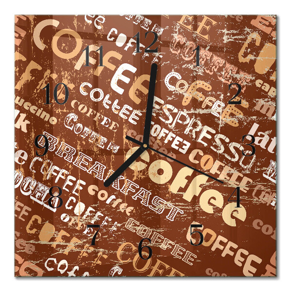 Horloge murale carrée Café