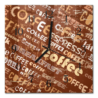 Horloge murale carrée Café