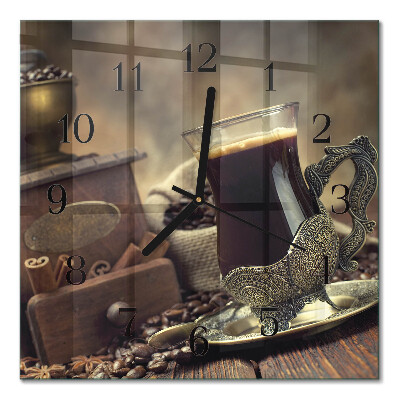 Horloge murale carrée Café