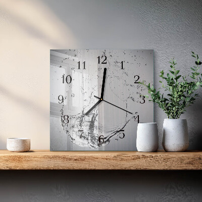 Horloge murale carrée Eau