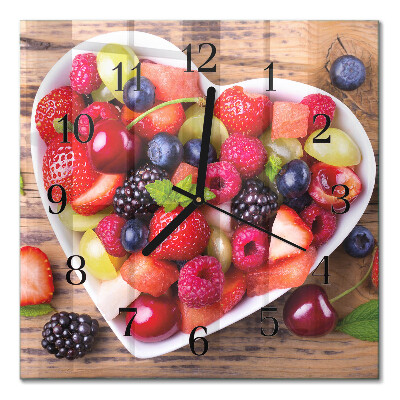 Horloge murale carrée Fruit