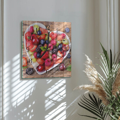 Horloge murale carrée Fruit