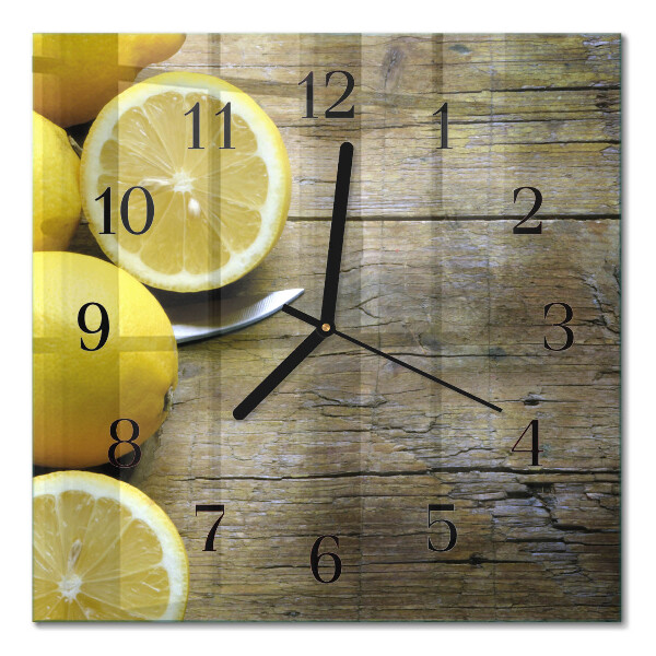 Horloge murale carrée Citrons juteux