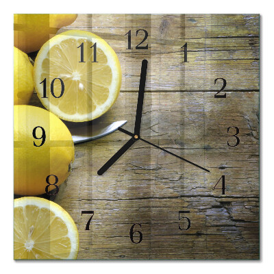 Horloge murale carrée Citrons juteux