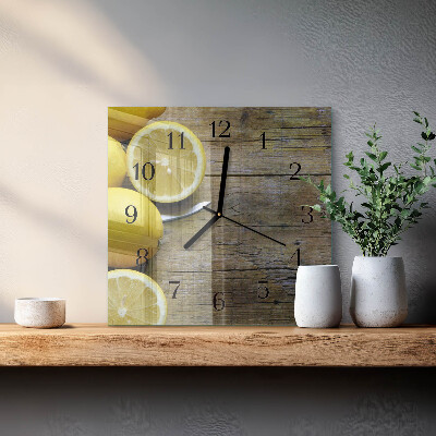 Horloge murale carrée Citrons juteux