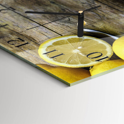 Horloge murale carrée Citrons juteux