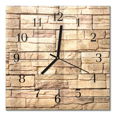 Horloge murale carrée Mâchefer