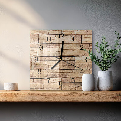 Horloge murale carrée Mâchefer