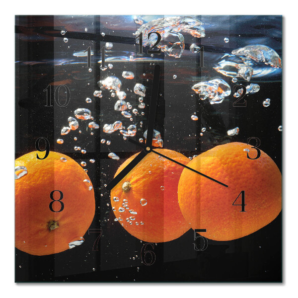 Horloge murale carrée Oranges