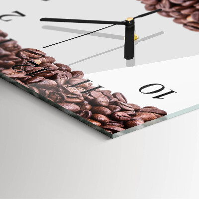 Horloge murale carrée Café en grains