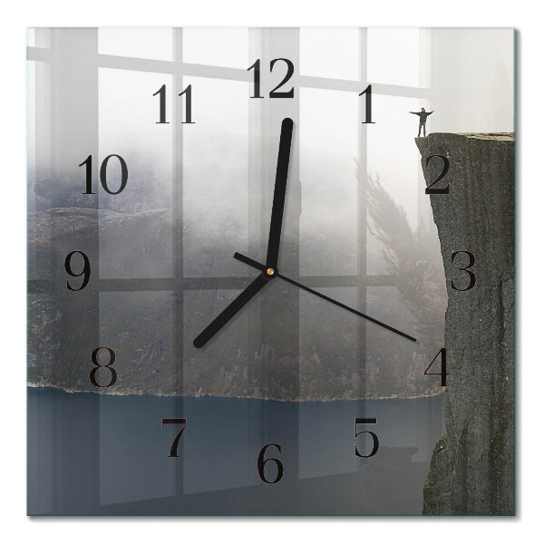Pendule carrée en verre Abîme