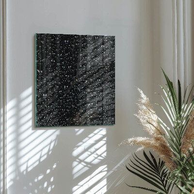 Pendule carrée en verre Gouttes d'eau