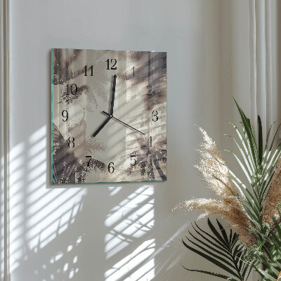 Horloge murale carrée Palmiers