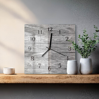 Horloge murale carrée Bois gris