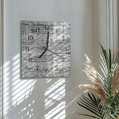 Horloge murale carrée Bois gris