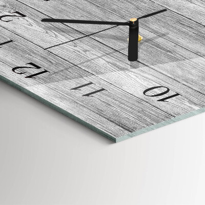 Horloge murale carrée Bois gris