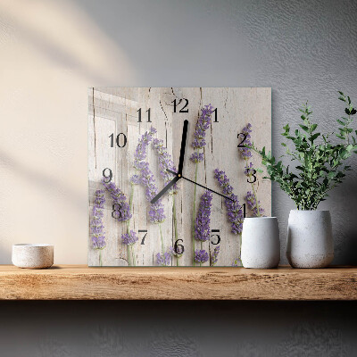Horloge murale carrée Lavande