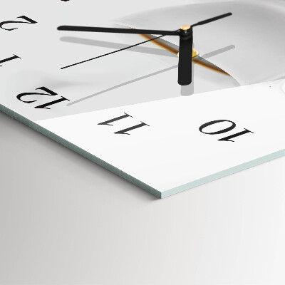 Horloge murale carrée Une tasse de café