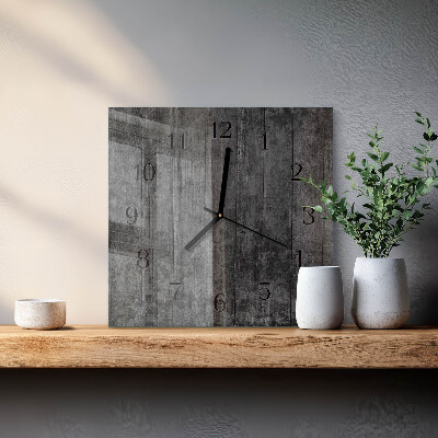 Pendule carrée en verre Bois