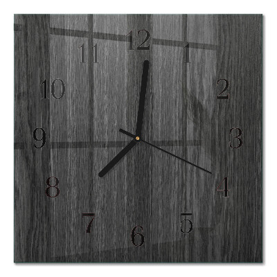 Horloge murale carrée Bois
