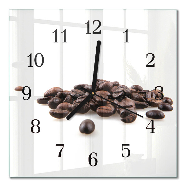 Horloge murale carrée Café en grains