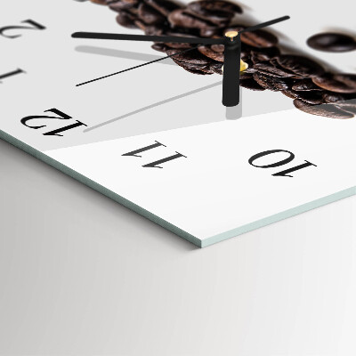 Horloge murale carrée Café en grains