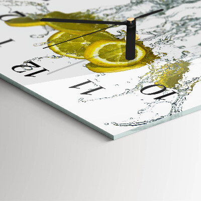 Horloge murale carrée Eau citronnée