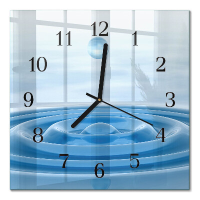 Horloge murale carrée Eau