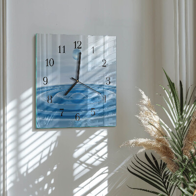 Horloge murale carrée Eau