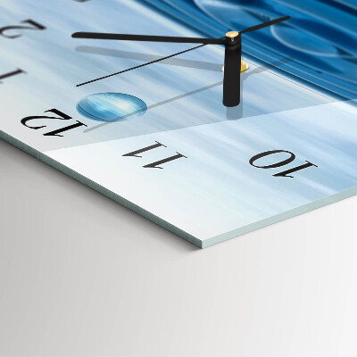 Horloge murale carrée Eau