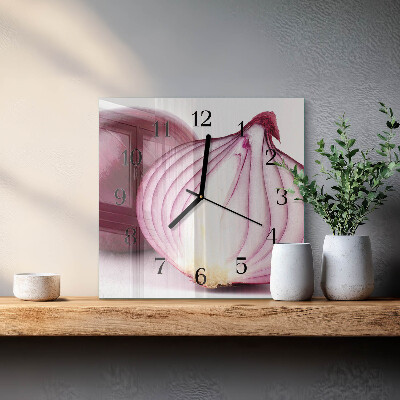 Horloge murale carrée Oignon