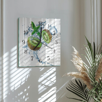 Pendule carrée en verre Mur de briques