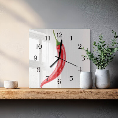 Horloge murale carrée Piment