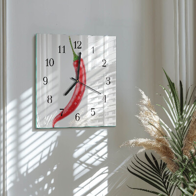 Horloge murale carrée Piment