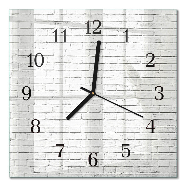 Horloge murale carrée Mur de briques