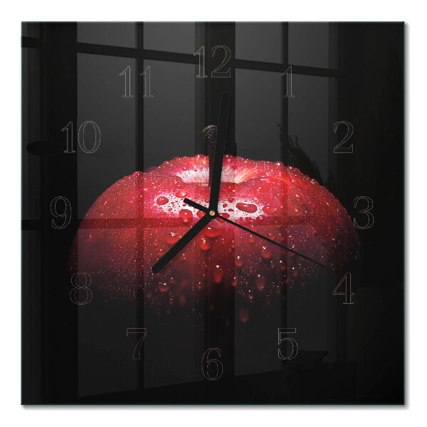 Horloge murale carrée Pomme