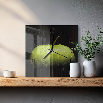 Pendule carrée en verre Pomme