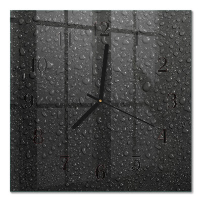 Horloge murale carrée Gouttes d'eau