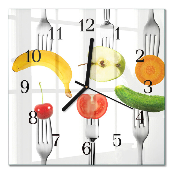 Horloge murale carrée Fruit