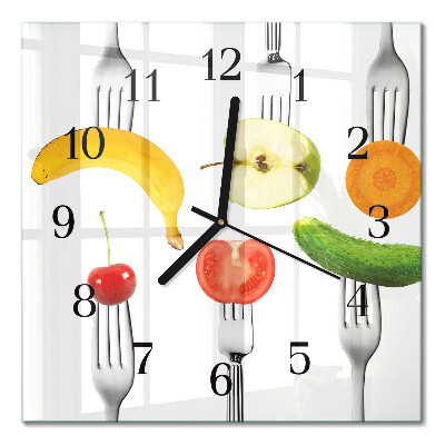 Horloge murale carrée Fruit