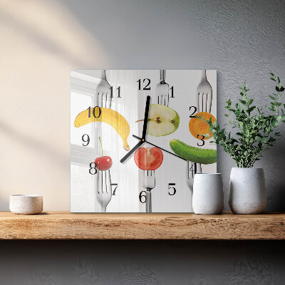 Horloge murale carrée Fruit