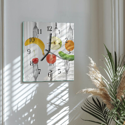 Horloge murale carrée Fruit