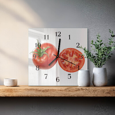 Horloge murale carrée Tomates