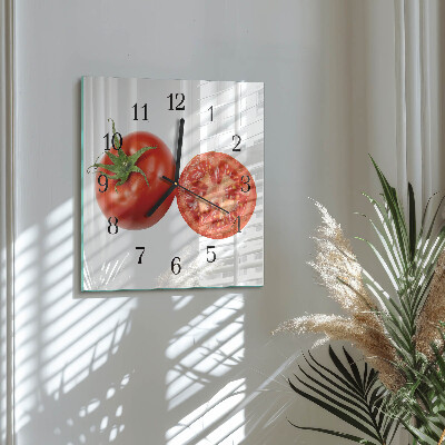 Horloge murale carrée Tomates